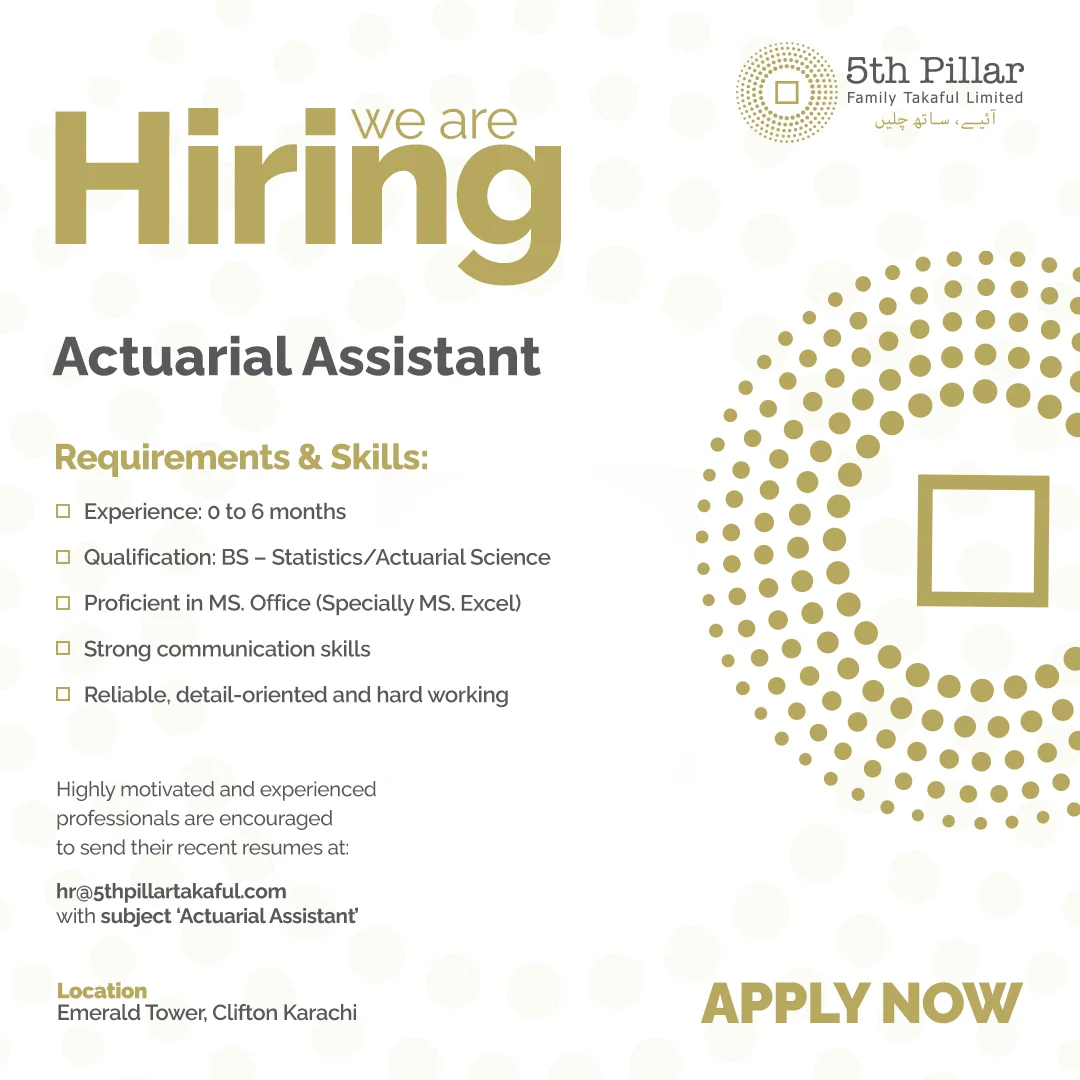 Job for Actuarial Assistant